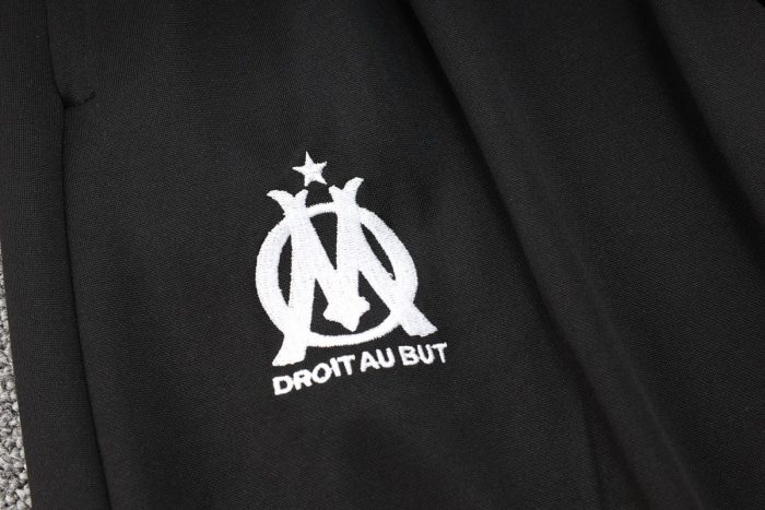 Olympique de Marseille 23-24 Half-Zip Jacket Black (White Badge) - 图片 3