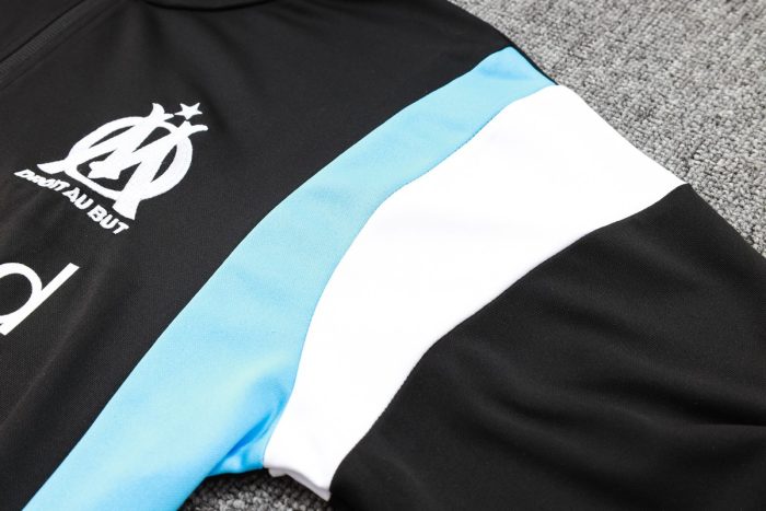 Olympique de Marseille 23-24 Half-Zip Jacket Black (White Badge) - 图片 6