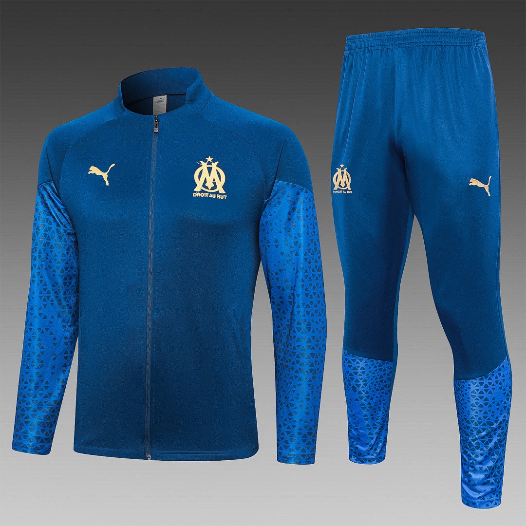 Olympique de Marseille 23-24 Long Sleeve Training Top Blue