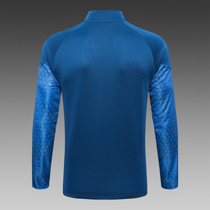 Olympique de Marseille 23-24 Long Sleeve Training Top Blue - 图片 3