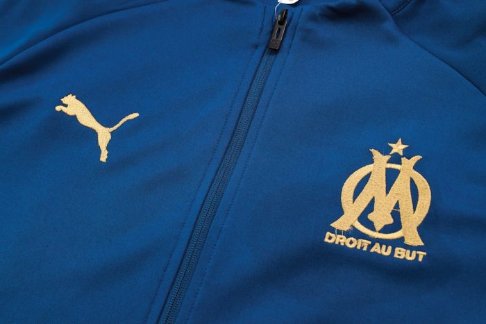 Olympique de Marseille 23-24 Long Sleeve Training Top Blue - 图片 8