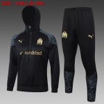 Olympique de Marseille 23-24 Half-Zip Hoodie Black - 图片 8