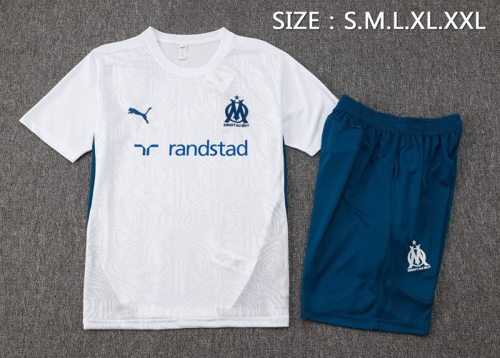 Olympique de Marseille 24-25 White Short Sleeve Training T-Shirt - 图片 2