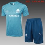 Olympique de Marseille 24-25 Short Sleeve Training Shirt Lake Blue