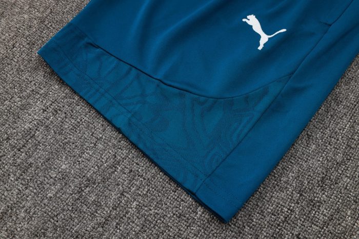 Olympique de Marseille 24-25 Short Sleeve Training Shirt Lake Blue - 图片 3