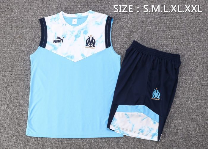 Olympique de Marseille 22/23 Light Blue Vest (Upper Spray Print) - 图片 2