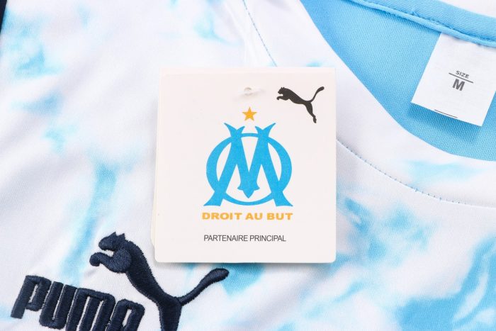 Olympique de Marseille 22/23 Light Blue Vest (Upper Spray Print) - 图片 3