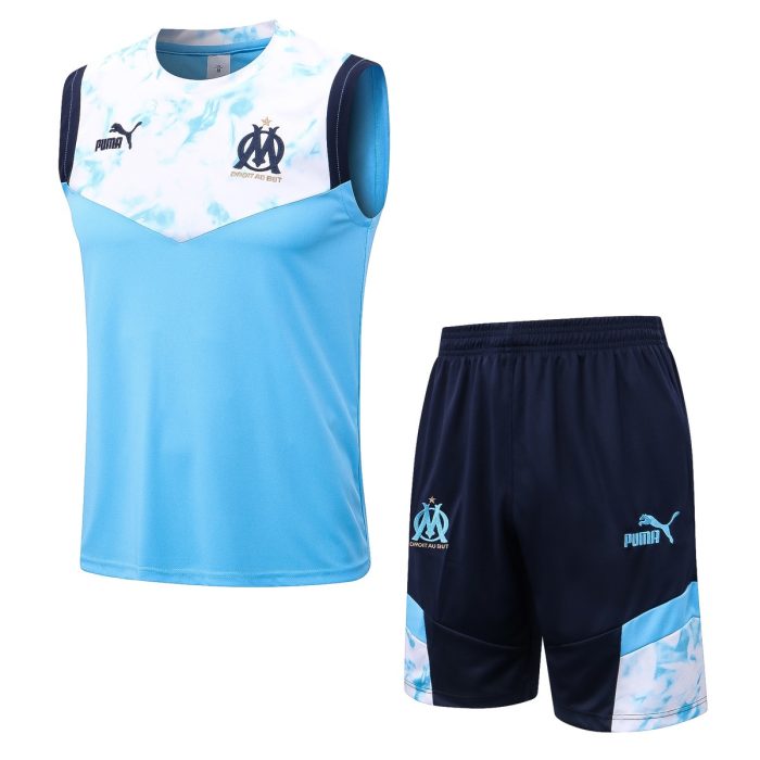Olympique de Marseille 22/23 Light Blue Vest (Upper Spray Print) - 图片 8