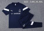 Olympique de Marseille 22-23 Training Short Sleeve Set in Royal Blue (with Pants) - 图片 2