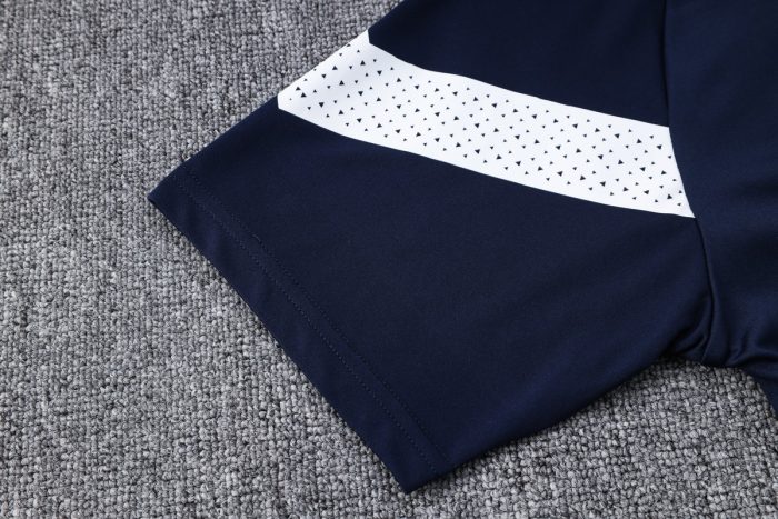 Olympique de Marseille 22-23 Training Short Sleeve Set in Royal Blue (with Pants) - 图片 5