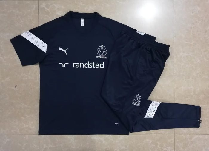 Olympique de Marseille 22-23 Training Short Sleeve Set in Royal Blue (with Pants) - 图片 9