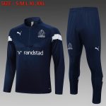 Olympique de Marseille 22/23 Half Zip Jacket Blue