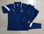 Olympique de Marseille 22/23 Polo Shirt Navy Blue with White Trim - 图片 9