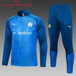 Olympique de Marseille 23-24 Half-Zip Jacket Cyan Kids - 图片 2