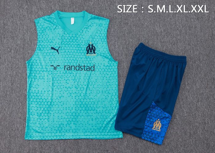 Olympique de Marseille 23-24 Vest Lake Blue - 图片 2