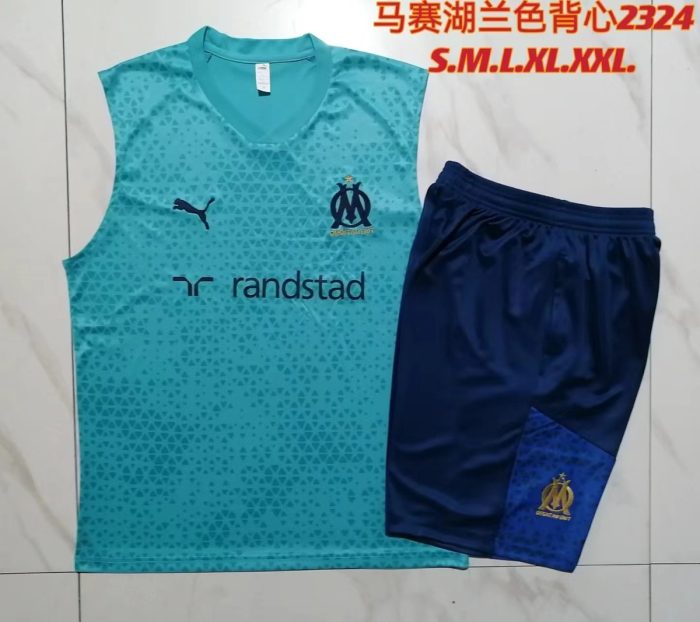 Olympique de Marseille 23-24 Vest Lake Blue - 图片 9