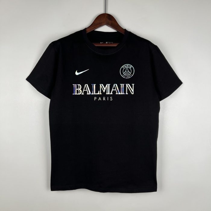 23/24 PSG Cotton T-Shirt Black - 图片 9