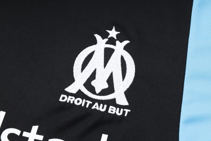 Olympique de Marseille 23-24 Black Short Sleeve Training Suit - 图片 5