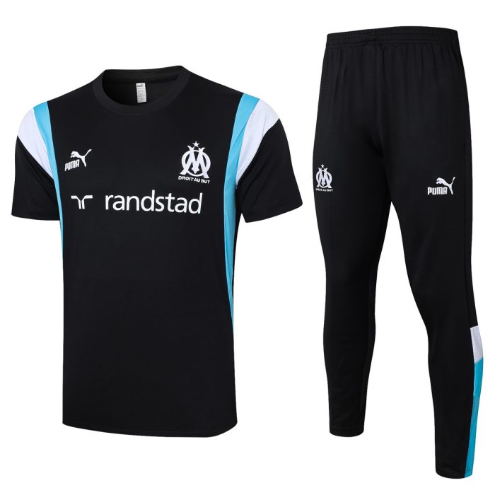 Olympique de Marseille 23-24 Black Short Sleeve Training Suit - 图片 8
