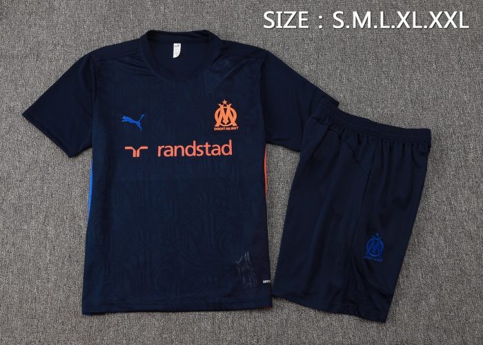 Olympique de Marseille 24-25 Short Sleeve Training Jersey - Blue - 图片 2