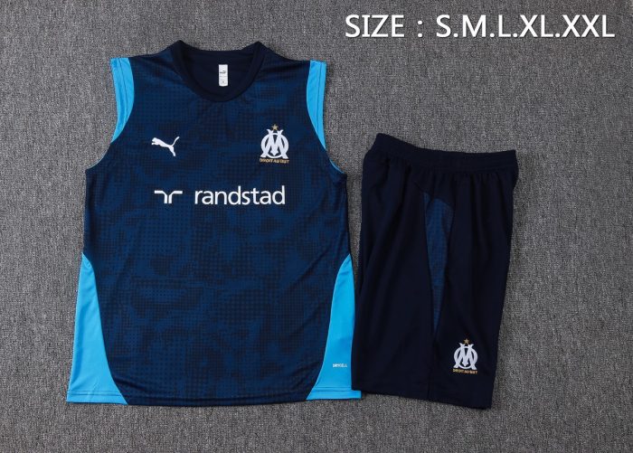 Olympique de Marseille 23-24 Vest Top Blue - 图片 2