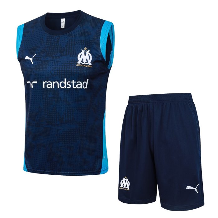 Olympique de Marseille 23-24 Vest Top Blue - 图片 8