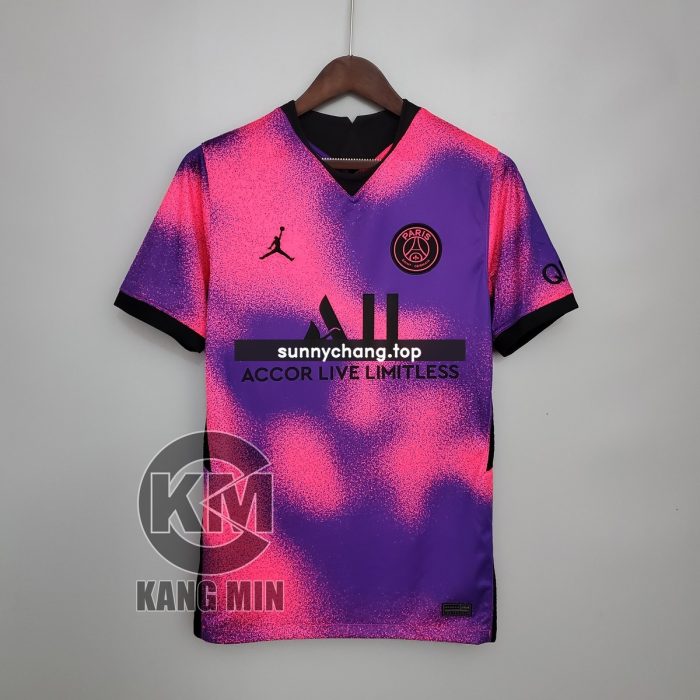 20/21 Jordan PSG Fourth Away Purple Jersey - 图片 4