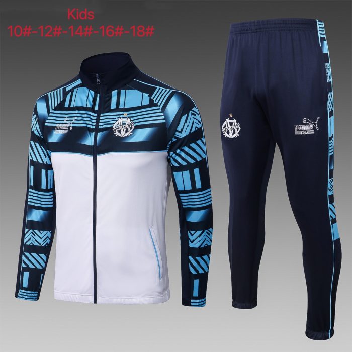 Olympique de Marseille 22-23 White Kids Training Suit - 图片 2