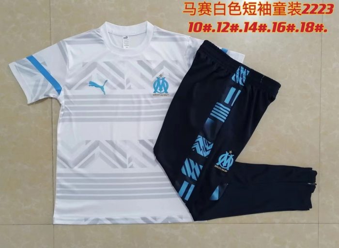Olympique de Marseille 22-23 White Kids T-Shirt - 图片 3