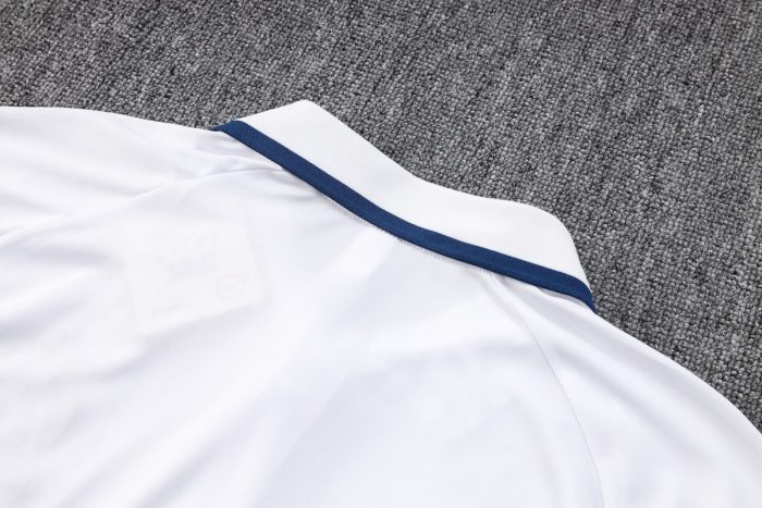 Olympique de Marseille 22/23 Polo Shirt White with Black Trim - 图片 3