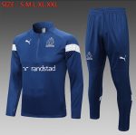 Olympique de Marseille 22-23 Half-Zip Jacket Colorful Blue