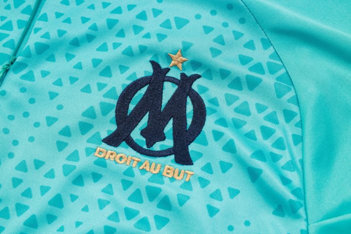 Olympique de Marseille 23-24 Half-Zip Jacket Lake Blue (Front Print) - 图片 5