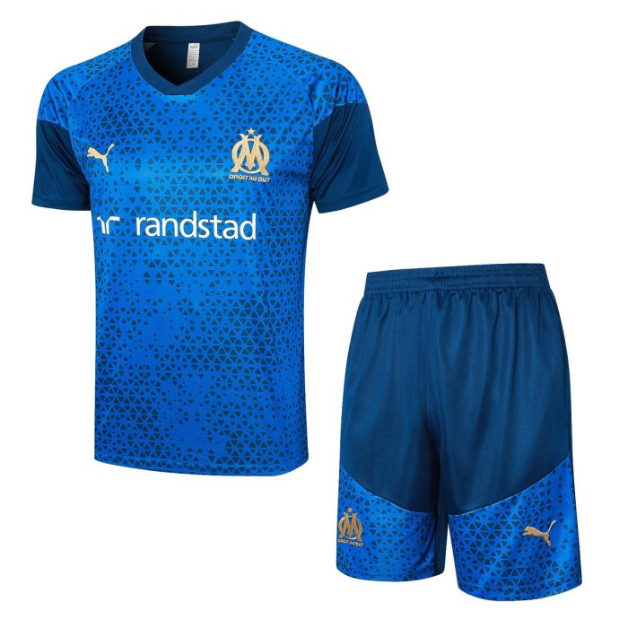Olympique de Marseille 23-24 Blue Short Sleeve Training Suit - 图片 8