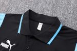 Olympique de Marseille 23-24 Polo Shirt Black with White and Blue Shoulder - 图片 6