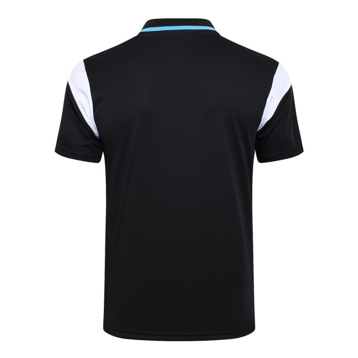Olympique de Marseille 23-24 Polo Shirt Black with White and Blue Shoulder - 图片 7