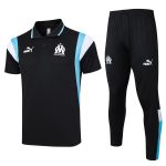 Olympique de Marseille 23-24 Polo Shirt Black with White and Blue Shoulder - 图片 8