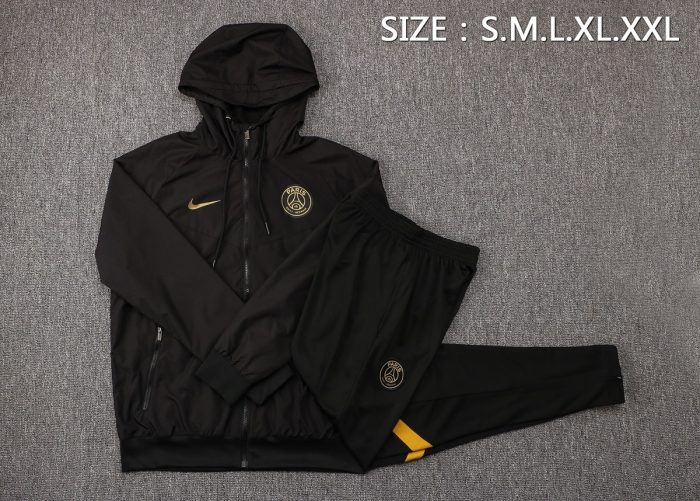 PSG 21-22 Black Windbreaker - 图片 2