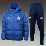 Olympique de Marseille 23-24 Colorful Blue Cotton Jacket