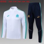 Olympique de Marseille White Children's Half-Zip Jacket