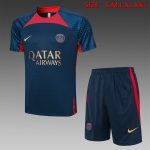 PSG 23-24 Navy Blue Short Sleeve Training Suit