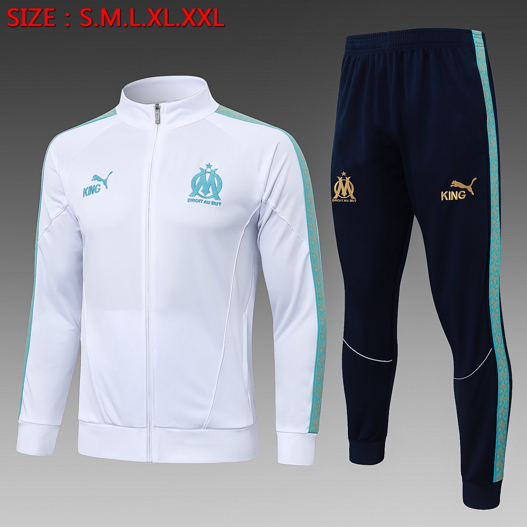 Olympique de Marseille 25/26 Long Sleeve Training Suit White