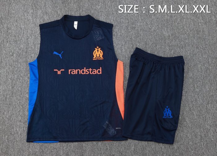 Olympique de Marseille 24-25 Vest Navy Blue - 图片 2