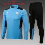 Olympique de Marseille 21-22 Light Blue Half-Zip Jacket Kids - 图片 2