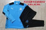 Olympique de Marseille 21-22 Light Blue Half-Zip Jacket Kids - 图片 3