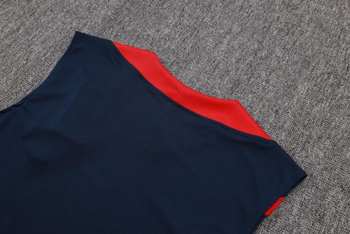 Paris Saint-Germain Blue Training Vest with Red Shoulders - 图片 3