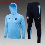 Olympique de Marseille 21/22 Light Blue Long Zip Jacket