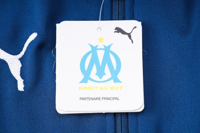 Olympique de Marseille 22/23 Long Sleeve Training Suit in Blue - 图片 4