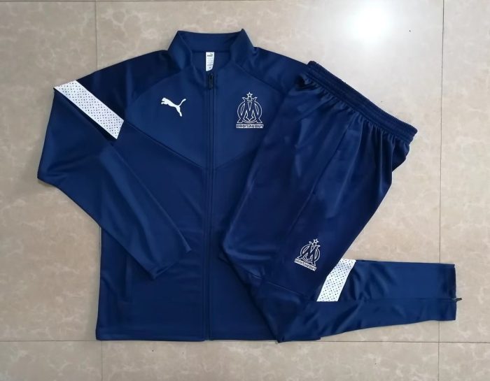 Olympique de Marseille 22/23 Long Sleeve Training Suit in Blue - 图片 9