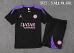PSG 24/25 Jordan Black Short Sleeve T-Shirt - 图片 2