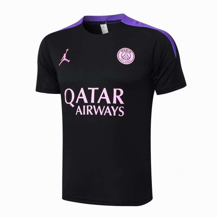 PSG 24/25 Jordan Black Short Sleeve T-Shirt - 图片 8